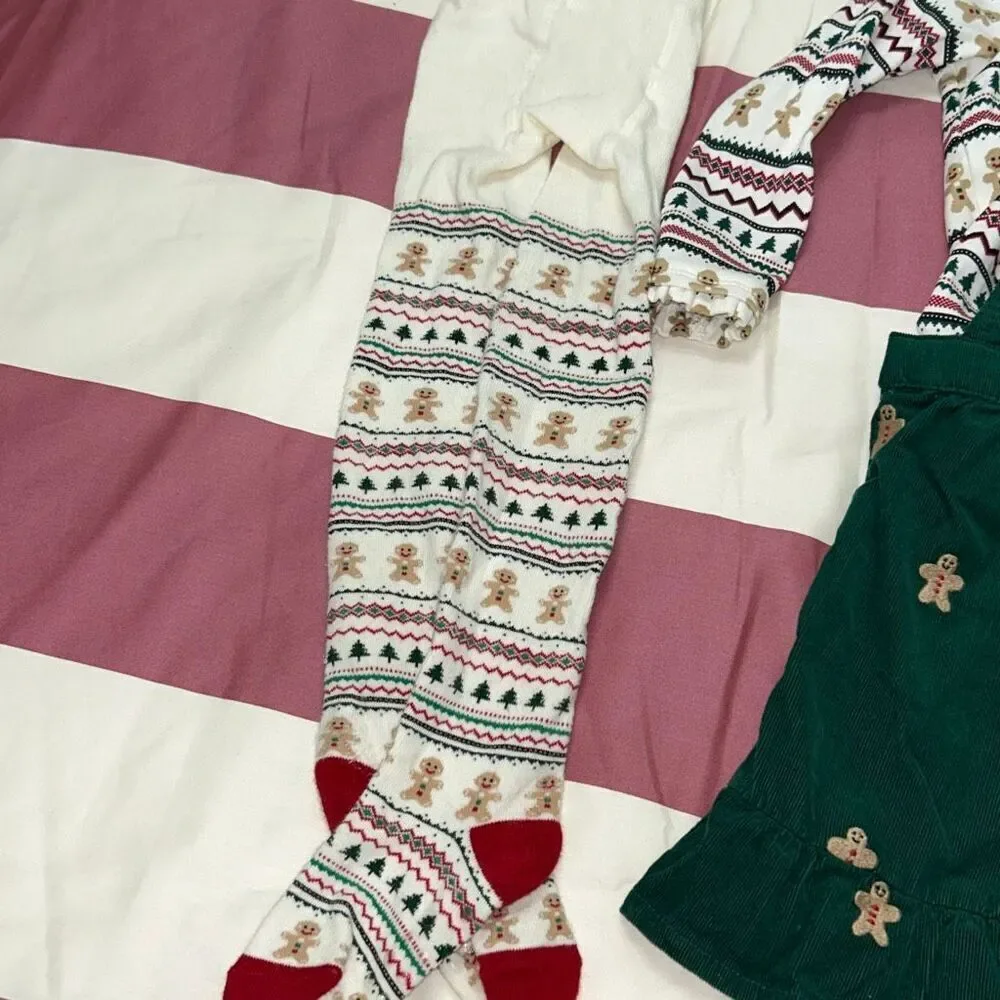 Gymboree gingerbread corduroy dress set size 4-5